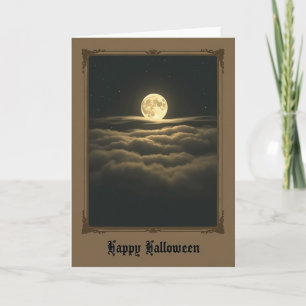 Cartão de Nuvens Feliz Halloween