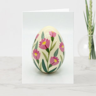 Cartão de Objeto Pintado com Flores de Primavera