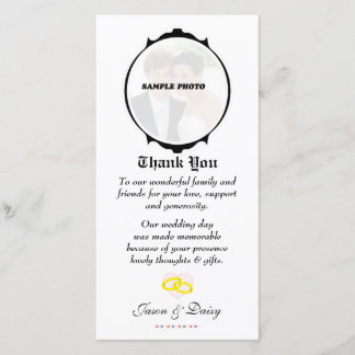 Cartão de obrigado (Noivado/Casamento/Aniversário)