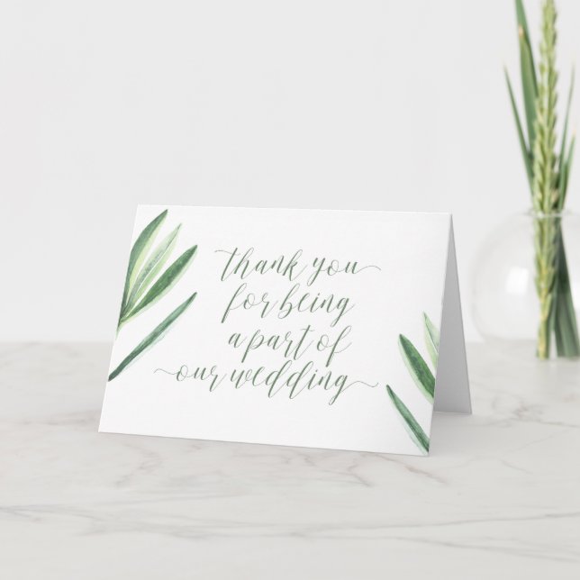 Cartão de Obrigado por Fazer Parte do Nosso Casame (Frente)