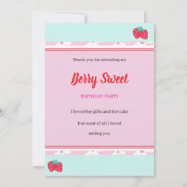 Cartão de Obrigado-você do Berry Sweet da Moça
