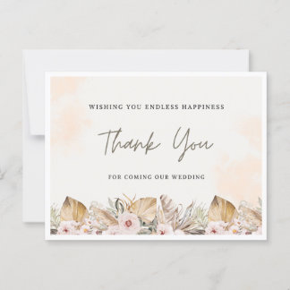 Cartão de Obrigados de casamento | Elegante