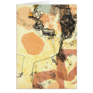 Cartão de observação da arte abstracta das