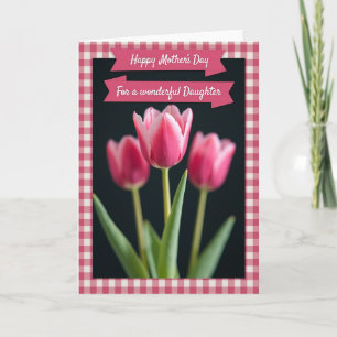 Cartão de Ocasião Especial de Floral Gingham