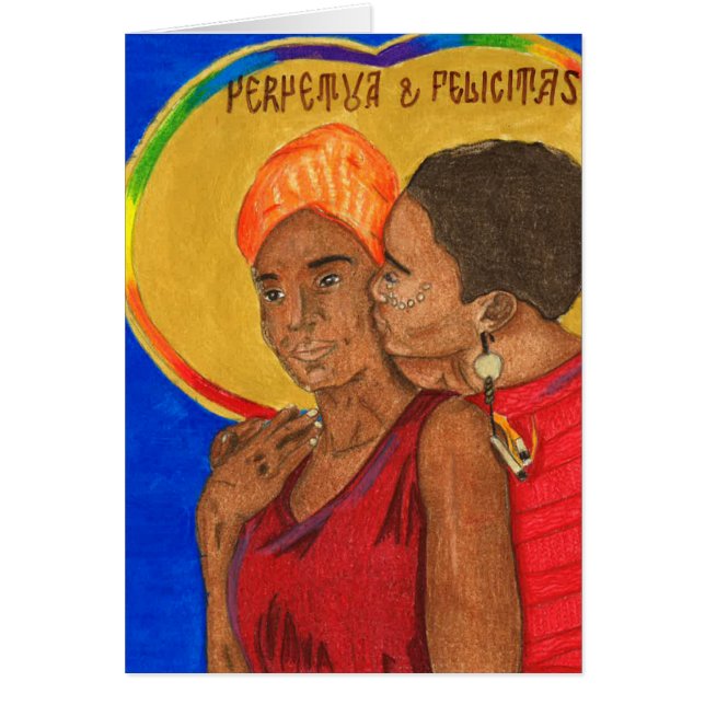 Cartão de Ocasião Perpétua e Felicidade (Frente)