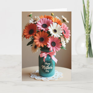 Cartão de Ocasional com Buquê Floral