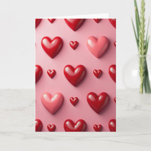 Cartão de Ocasional Especial Corações de Amor