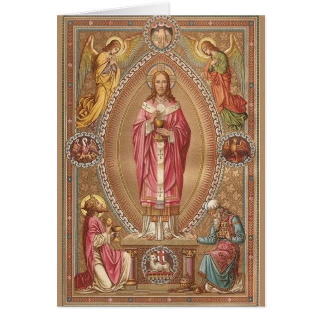 Cartão de oferecimento maciço católico do (Frente)