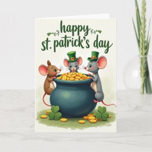 Cartão de Oferta de Ouro dos Ratos Shamrock