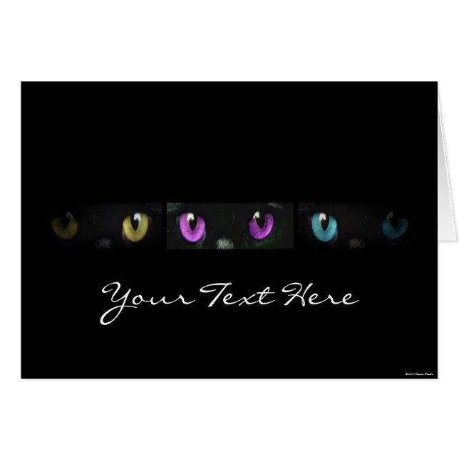 Cartão de Olho de Gato (Frente Horizontal)