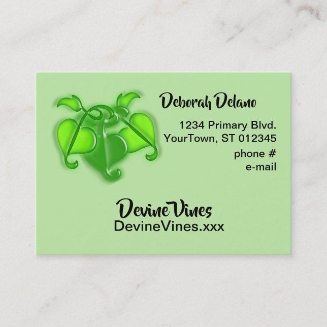 Cartão de ônibus - Folhas de Vinha 3D (Frente)