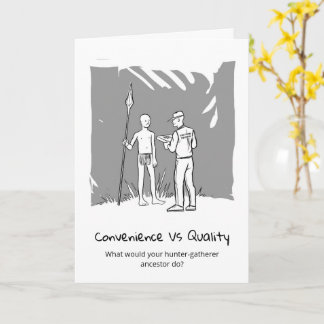 Cartão de opções de estilo de vida de Duro hilário