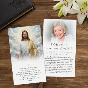 Cartão de Oração Ave Maria Religiosa Funeral Jesus
