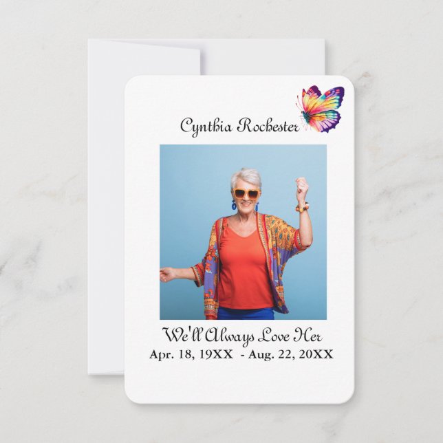 Cartão de oração branco preto-branco de fotografia (Frente)