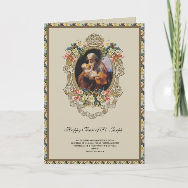 Cartão de Oração Católica da Festa Religiosa de Sã (Frente)