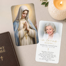 Cartão de Oração Católica Religiosa Virgem Maria C
