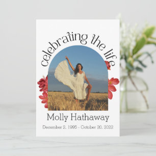 Cartão de Oração com Foto de Begônia Memorial para