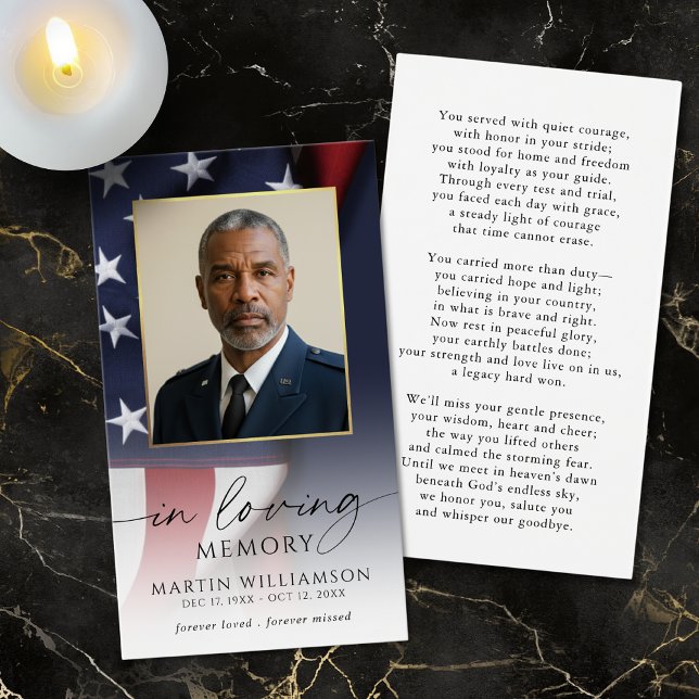 Cartão de Oração com Foto de Sincera Condolência M (Criador carregado)