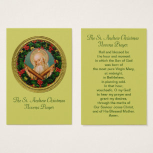 Cartão de Oração da Novena de Natal de São André