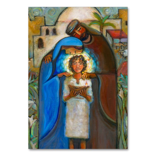 Cartão de oração da Santa Família (Frente)