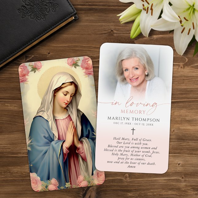 Cartão de Oração da Virgem Maria Religiosa (Criador carregado)