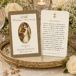 Cartão de Oração de Aniversário de Casamento Catól