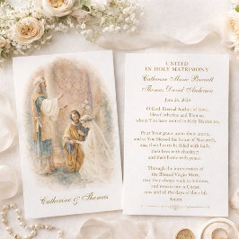 Cartão de Oração de Casamento Católico de Esponsai