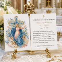 Cartão de Oração de Casamento da Bem-Aventurada Mã