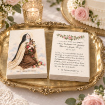 Cartão de Oração de Casamento de Sta. Teresa, Pequ