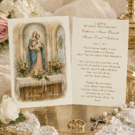 Cartão de Oração de Casamento do Altar Mariano