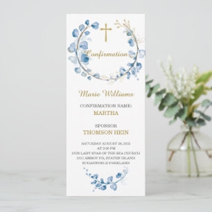 Cartão de Oração de Confirmação Personalizado para