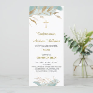 Cartão de Oração de Confirmação Personalizado para