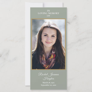 Cartão de Oração de Foto de Memória de Funeral