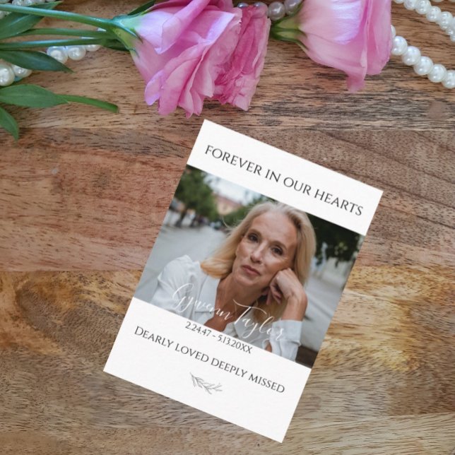 Cartão de Oração de Foto Memorial do Funeral Elega (Criador carregado)