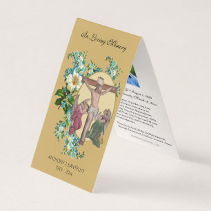 Cartão de Oração de Jesus Funeral Católico Tradici