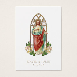 Cartão de Oração de Jesus para Casamento Católico 