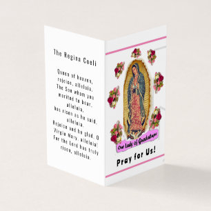 Cartão de Oração de Nossa Senhora de Guadalupe
