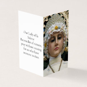 Cartão de Oração de NOSSA SENHORA DE LA SALETTE