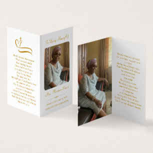 Cartão de Oração de Pasta de Fotografia Memorial D