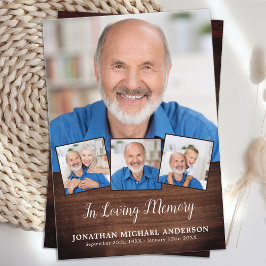 Cartão de Oração de Simpatia Fotográfica do Funera