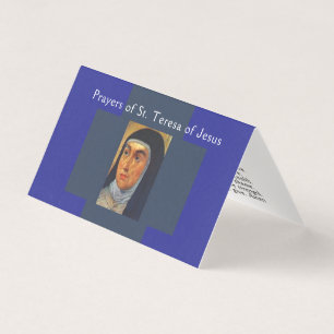 Cartão de oração de Sta Teresa de Jesus