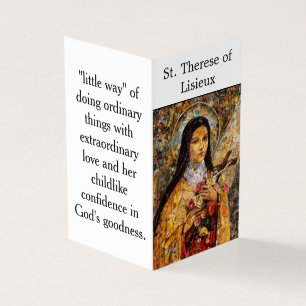 Cartão de Oração de Sta. Teresa de Lisieux