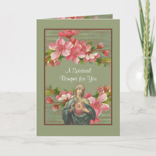 Cartão de Oração do Buquê Espiritual Católico da V