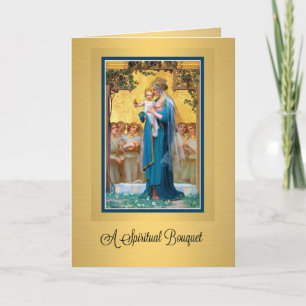 Cartão de Oração do Buquê Espiritual Católico da V