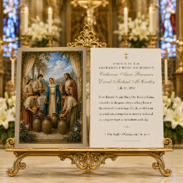 Cartão de Oração do Casamento Católico de Maria em