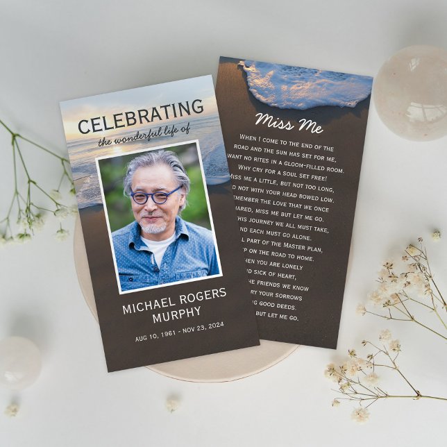 Cartão de Oração do Memorial do Funeral da Praia F (Criador carregado)