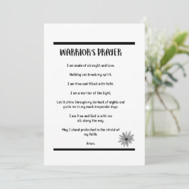 CARTÃO DE ORAÇÃO DO PODER DO GUERREIRO