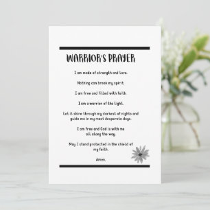 CARTÃO DE ORAÇÃO DO PODER DO GUERREIRO