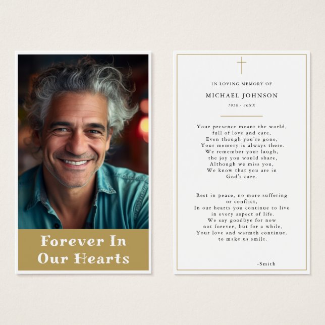 Cartão de Oração Fotográfica Católico Moderno e Do (Frente & Verso)