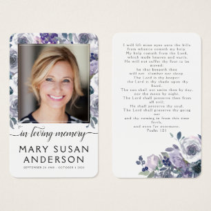 Cartão de Oração Fotográfica Floral de Lilac R